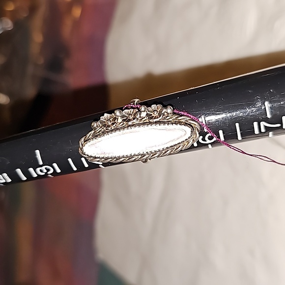 Vintage pink mother of pearl ring - Picture 4 of 8